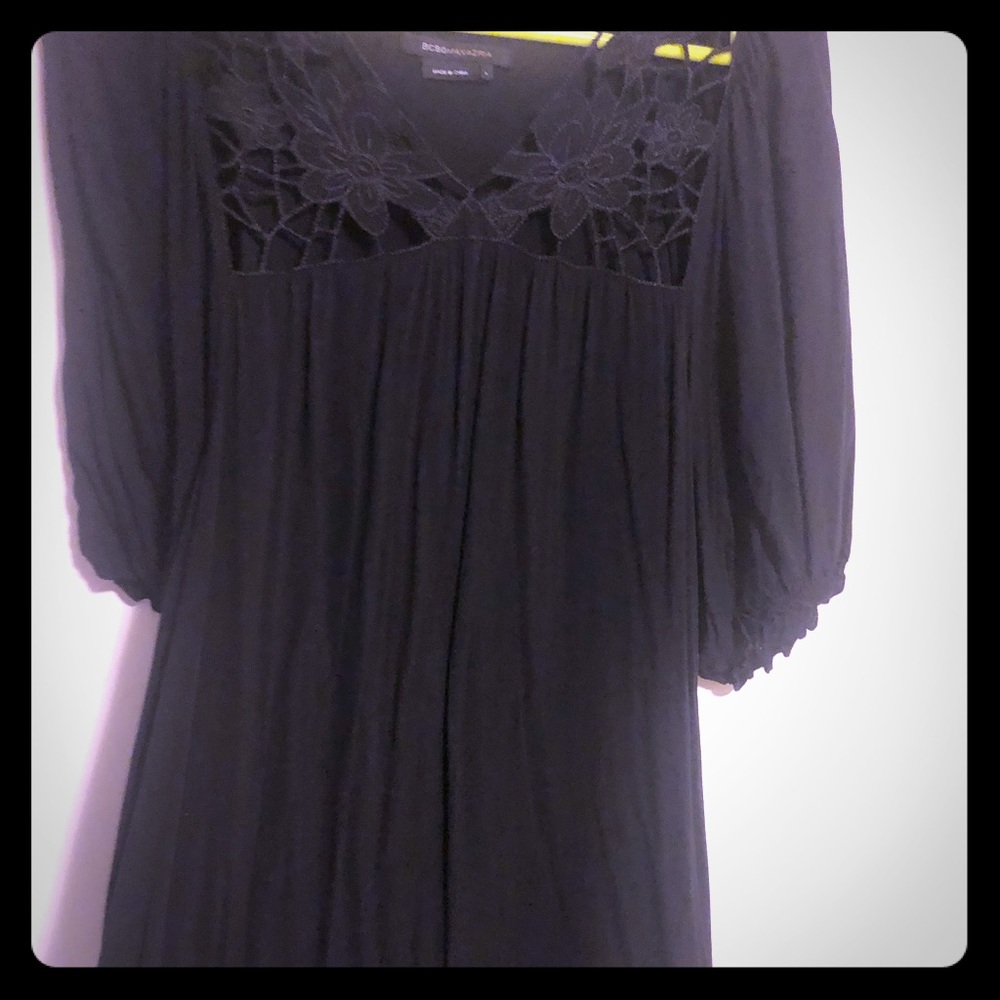 Black BCBG cutout tunic